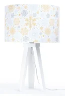 Lampy stojące - Welurowa lampa stołowa świąteczna trójnóg - S290 Kamara - miniaturka - grafika 1