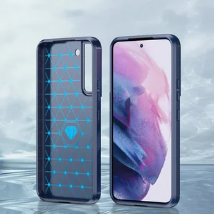Carbon Case etui Samsung Galaxy S23+ elastyczny silikonowy karbonowy pokrowiec niebieskie - Etui i futerały do telefonów - miniaturka - grafika 5