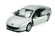 Samochody i pojazdy dla dzieci - WELLY PEUGEOT 407 SREBRNY 1:34 SAMOCHÓD NOWY METALOWY MODEL - miniaturka - grafika 1
