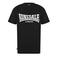 Koszulki męskie - Lonsdale Essentials koszulka męska czarna z logo, Rozmiar 4XL - miniaturka - grafika 1