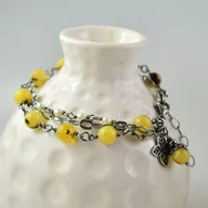 Bransoletki - Bursztyn z perłami w srebrze - bransoletka - miniaturka - grafika 1