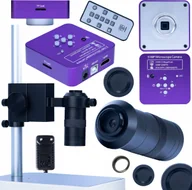 Mikroskopy i lupy - Mikroskop Rosfix MIKROSKOP CYFROWY PROFESJONALNY PUPPIS PINK PRO HDMI USB SD 51MP ZESTAW 3W1 - miniaturka - grafika 1