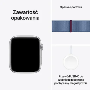 Apple Watch SE GPS Koperta 44mm Opaska sportowa Niebieski - Smartwatch - miniaturka - grafika 9