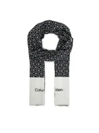 Apaszki i szaliki damskie - Calvin Klein Szal Aop Minimal Logo LV04F8053G Czarny - miniaturka - grafika 1