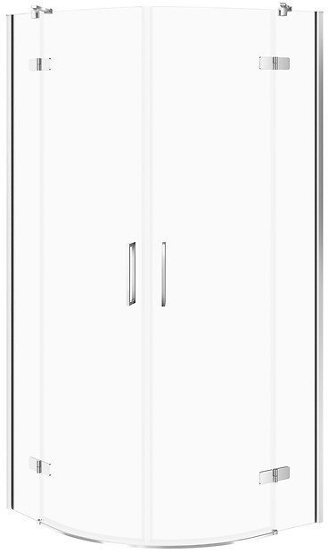 Cersanit Kabina PRYSZNICOWA PÓŁOKRĄGŁA CITY CHROM 80X80X195 SZKŁO TRANSP