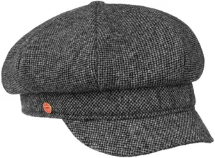 Czapka Newsboy Coco Tweed by Mayser, czarny, L (59-60 cm) - Czapki dla dzieci - miniaturka - grafika 1