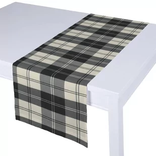 Dekoria pl pl Bieżnik prostokątny krata czarno-biała 40 × 130 cm Edinburgh 410-115-74 - Obrusy i serwetki - miniaturka - grafika 1
