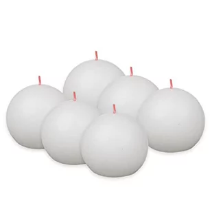 Bolsius Rustykalne świece kule Shine, 6 szt., 76x190 mm, zgaszona biel Sfeerpunt - Świece - miniaturka - grafika 1