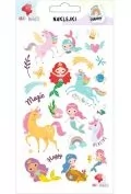 Zabawki kreatywne - Naklejki dla dzieci Tęczowe jednorożce syrenki - miniaturka - grafika 1