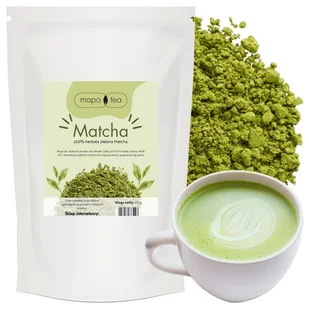 MATCHA Herbata Zielona w Proszku PREMIUM Naturalna Wysoka Jakość 100g - Herbata - miniaturka - grafika 1