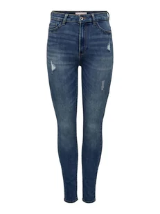 ONLY Dżinsy - Skinny fit - w kolorze granatowym - Spodenki damskie - miniaturka - grafika 1