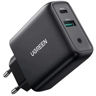 Ugreen Ładowarka  Ładowarka sieciowa UGREEN CD170 USB QC3.0 USB-C PD 36W czarna 10217 - Ładowarki do telefonów - miniaturka - grafika 1
