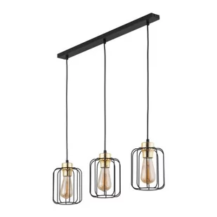 Galaxy New lampa wisząca 3-punktowa czarna/złota 4716 - Lampy sufitowe - miniaturka - grafika 1