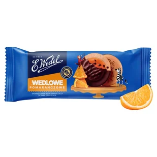 Wedel Pomarańczowe Biszkopty z galaretką owocową oblane czekoladą 147g - Ciastka - miniaturka - grafika 1
