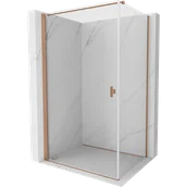 Kabiny prysznicowe - Mexen Mist-B kabina prysznicowa uchylna 100 x 70 cm, transparent, miedź szczotkowana - 8A2T-100-070-65-00 - miniaturka - grafika 1