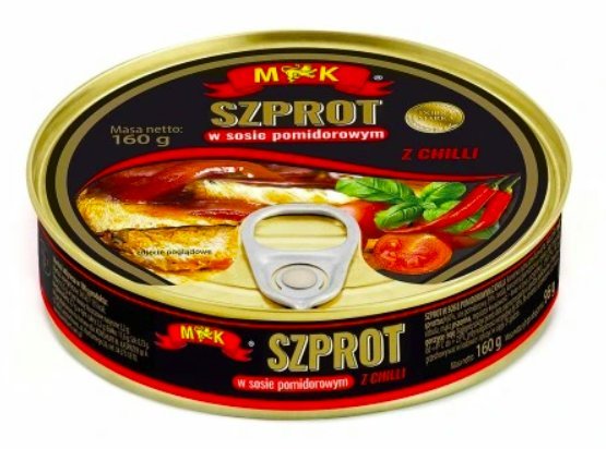 MK SZPROT W POMIDORACH Z CHILLI 160G