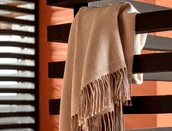 Koce - Blanc Des Vosges Pled z wełny merynosa Cosy Chanvre - miniaturka - grafika 1