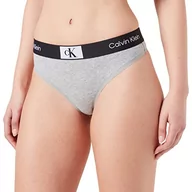 Majtki damskie - Calvin Klein Nowoczesne stringi damskie, wrzos szary, M - miniaturka - grafika 1