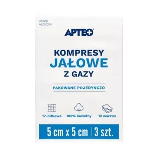 Synoptis PHARMA SP. Z O.O. APTEO Kompresy gazowe jałowe APTEO CARE 5cmx5cm 90561 - Apteczki i materiały opatrunkowe - miniaturka - grafika 1