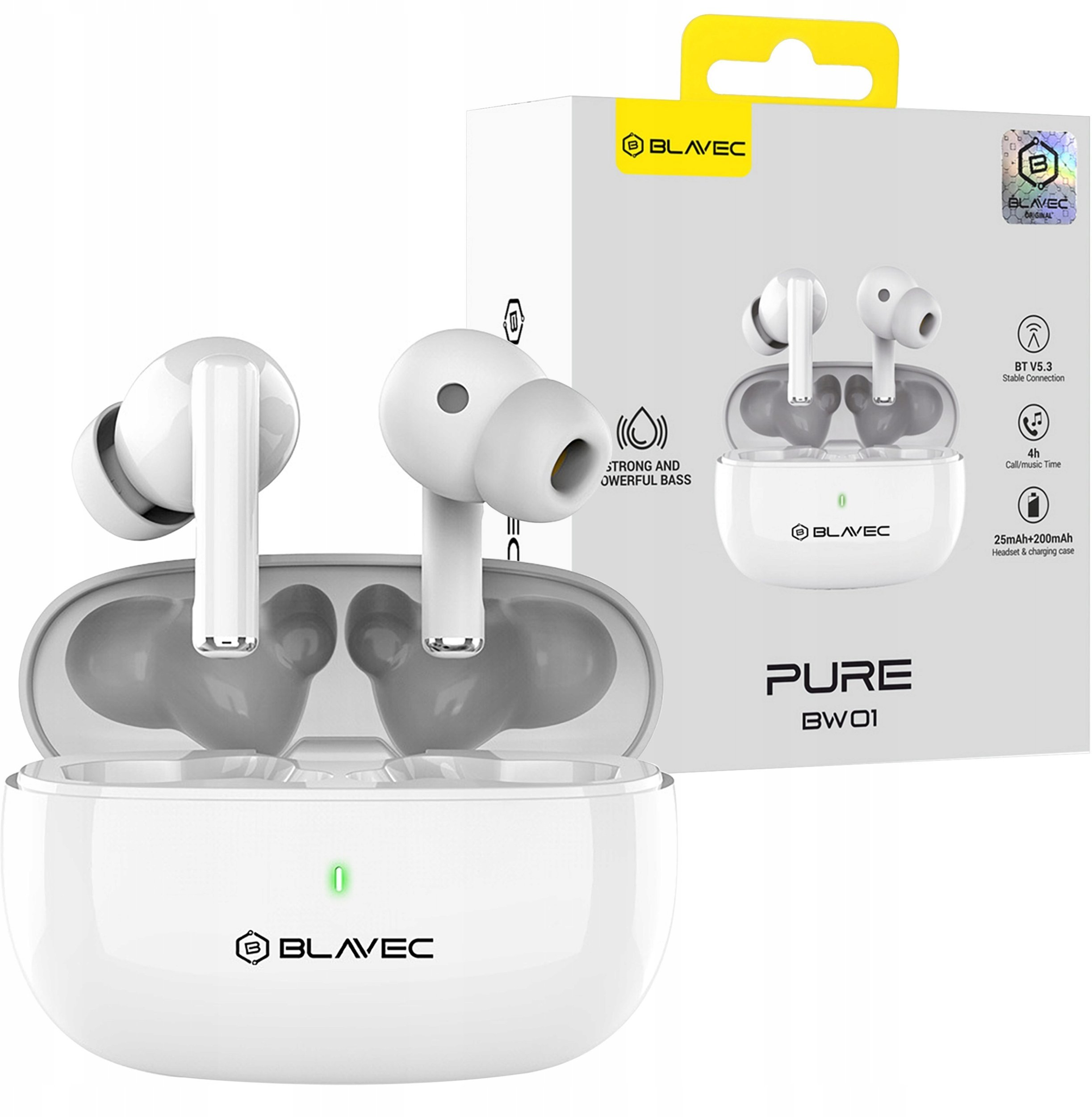 Blavec Słuchawki Bezprzewodowe Tws Bluetooth Z Mikrofonem