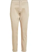 Spodnie damskie - Vila Spodnie chino w kolorze beżowym - miniaturka - grafika 1