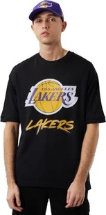 New Era New Era NBA Los Angeles Lakers Script Mesh Tee 60284737 Czarne M - Koszulki męskie - miniaturka - grafika 1