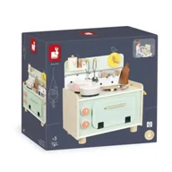 Zabawki AGD - Mała drewniana kuchnia z 9 akcesoriami Shiny Grandma 3+ Janod - miniaturka - grafika 1