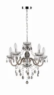 Lampy sufitowe - Marie - zwis 5 płomienny chrom/czarny 128305-02 - miniaturka - grafika 1