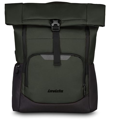 Invicta ACT FOLD plecak unisex - dla dorosłych, Zielony wojskowy, Taglia unica, Biznes