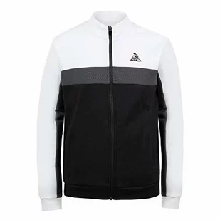 Le Coq Sportif Bluza chłopięca TECH FZ Sweat N°1, dziecko czarne/nowe optyczne białe, 10A - Bluzy dla chłopców - miniaturka - grafika 1