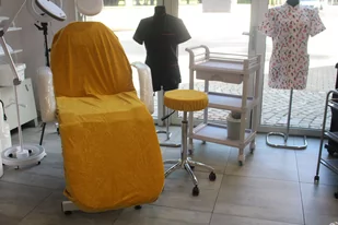 Pokrowiec na Fotel Welur Kolor: GRANATOWY - Pozostałe akcesoria kosmetyczne - miniaturka - grafika 3