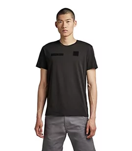 G-STAR RAW Męski t-shirt Velcro, czarny (dk Black 336-6484), XS, czarny (Dk Black 336-6484), XS - Koszulki męskie - miniaturka - grafika 1