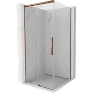 Kabiny prysznicowe - Mexen Rox kabina prysznicowa rozsuwana 100 x 100 cm, transparent, różowe złoto - 8C2-100-100-60-00 - miniaturka - grafika 1