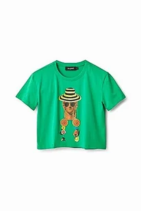 Desigual Damska koszulka z krótkim rękawem, zielony, M - Koszulki i topy damskie - miniaturka - grafika 1