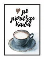 Plakaty - Plakat w ramie E-DRUK Kawa, 33x43 cm - miniaturka - grafika 1