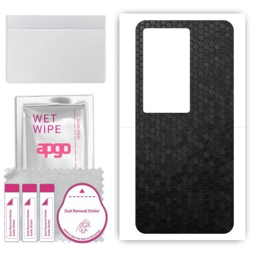 folia naklejka skórka strukturalna na TYŁ do Vivo IQOO 11 Pro - Plaster Miodu Czarny - apgo SKINS