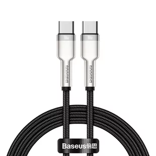 Baseus przewód ładujący/do transmisji danych Cafule Series USB C M na USB C M z metalowymi zakończeniami 100W 1 m CATJK C01 czarny # z wartością produktów powyżej 89zł! - Ładowarki do telefonów - miniaturka - grafika 2