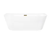 Wanny - Wanna przyścienna wolnostojąca Corsan E029 Mono 170 cm z wykończeniem złotym - miniaturka - grafika 1