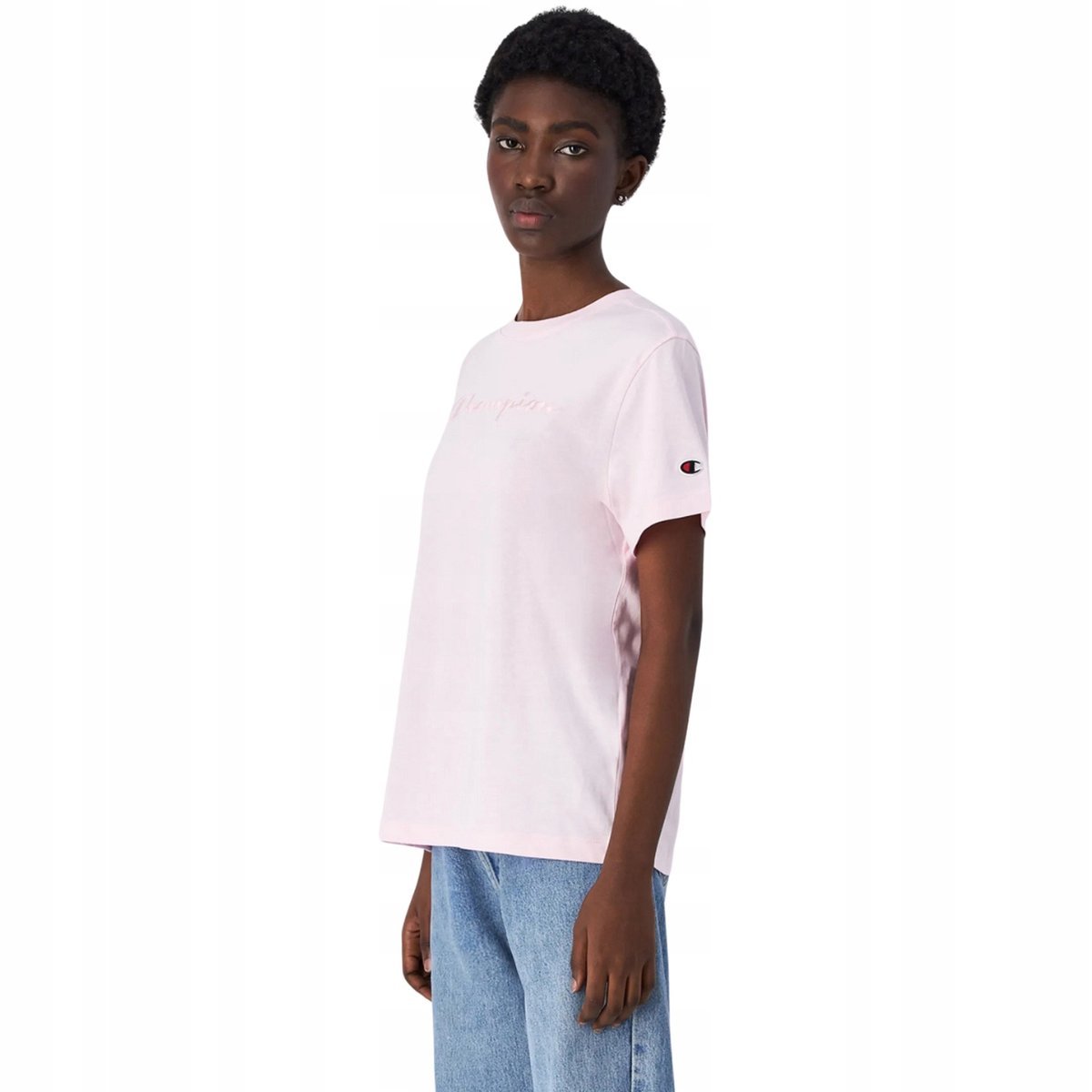 Koszulka damska Champion SS Tee jasnoróżowa 117650 PS195 L