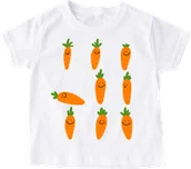 Koszulki dla dziewczynek - Koszulka w marchewki idealna na Dzień Marchewki do przedszkola - miniaturka - grafika 1