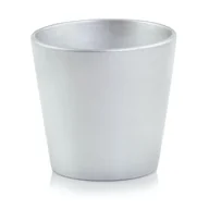 Donice - Osłonka ceramiczna srebrna 10 cm - miniaturka - grafika 1