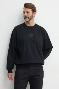 BOSS bluza bawełniana męska kolor czarny z aplikacją 50527667 - Bluzy męskie - miniaturka - grafika 1