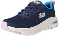 Trampki męskie - Skechers Męskie trampki Arch Fit, Granatowa siatka wielowykończeniowa, 41 EU - miniaturka - grafika 1