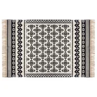 Dywany - Atmosphera Dywan bawełniany z etnicznym motywem orientalny nadruk biało-czarny 120 x 170 cm B07TVYJFBD - miniaturka - grafika 1