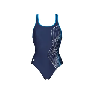 Damski Strój kąpielowy ARENA W SMOOTHNESS ONE PIECE B 001251/706 – Granatowy - Stroje kąpielowe - miniaturka - grafika 1