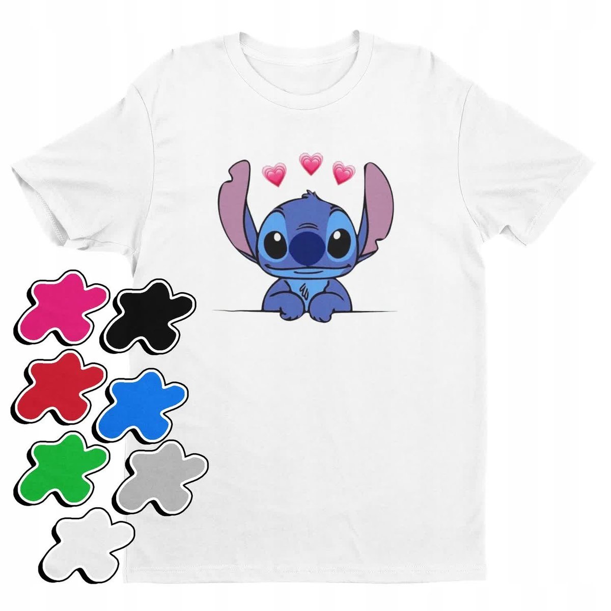 Koszulka T-Shirt Dziecięca Z Nadrukiem Duży Wybór Lilo Stitch -M 134-140