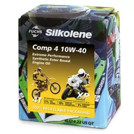 Oleje silnikowe - FUCHS Silkolene Comp 4 10w40 4L - olej motocyklowy półsyntetyczny - miniaturka - grafika 1