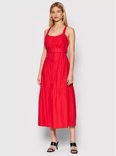 Sukienki - Fracomina Sukienka codzienna FR22SD2008W40001 Czerwony Regular Fit - grafika 1