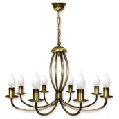 Lampy sufitowe - Lemir Żyrandol Korona patyna 397/W8 - miniaturka - grafika 1