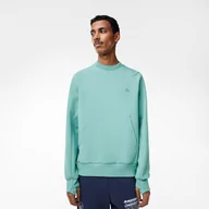 Bluzy męskie - Lacoste męska bluza z mieszanki bawełnianej z okrągłym dekoltem i kieszenią typu kangurka - miniaturka - grafika 1